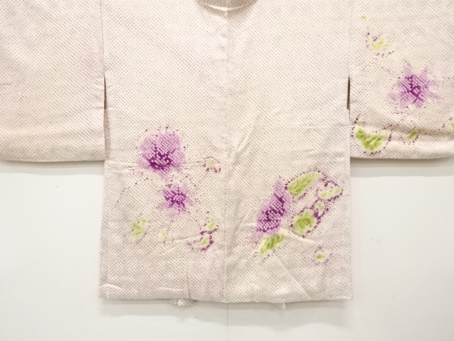 アンティーク　本総絞り　花模様　絵羽織